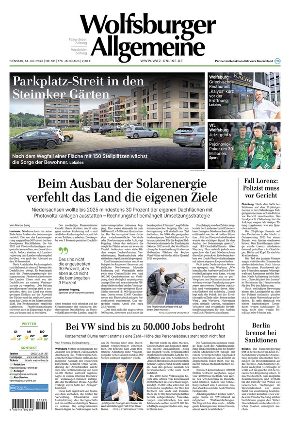 Wolfsburger Allgemeine Zeitung - ePaper