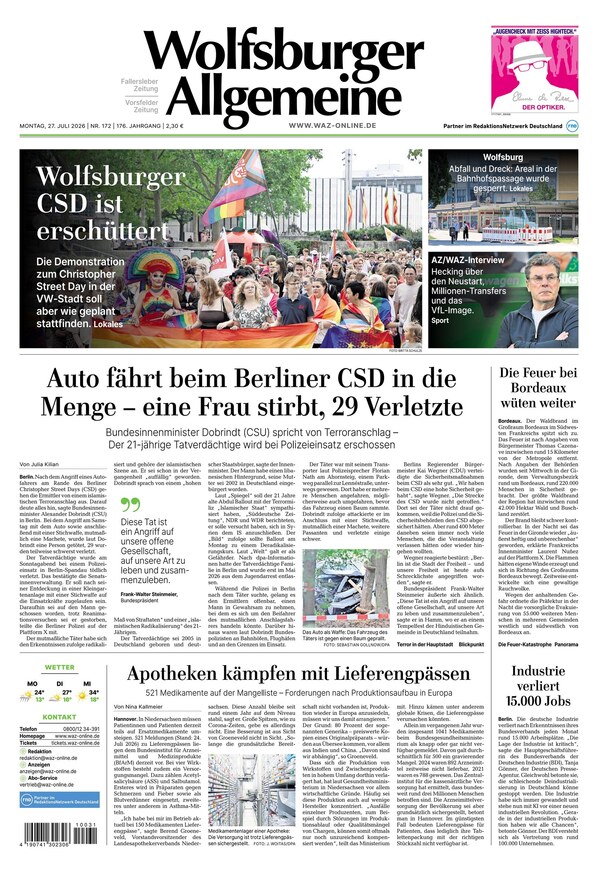 Wolfsburger Allgemeine Zeitung - ePaper