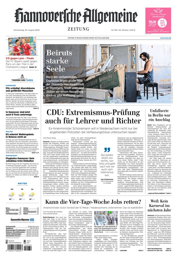 Hannoversche allgemeine zeitung anzeigen bekanntschaften