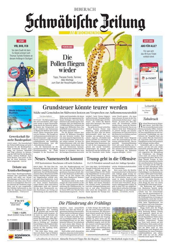 Schwäbische Zeitung Biberach Vom 01.04.2023 – Als EPaper Im IKiosk Lesen