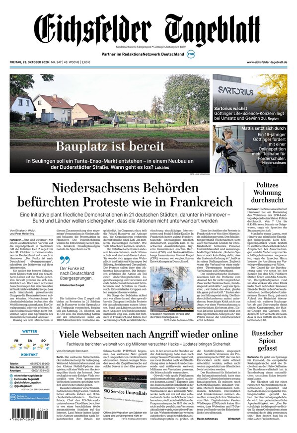 Eichsfelder Tageblatt - ePaper