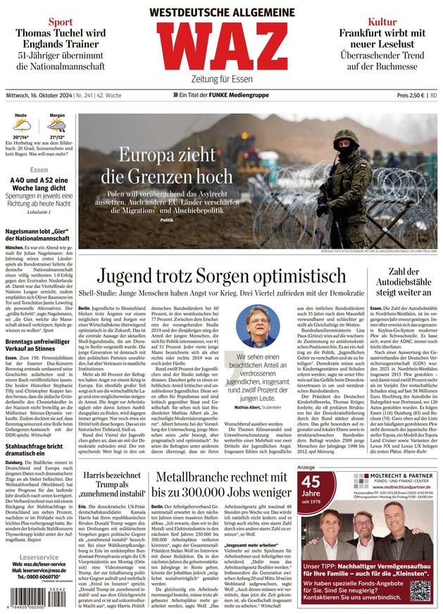 WAZ Westdeutsche Allgemeine Zeitung - ePaper