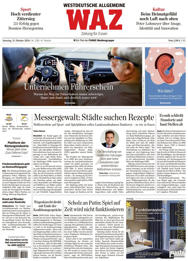 WAZ Westdeutsche Allgemeine Zeitung - ePaper