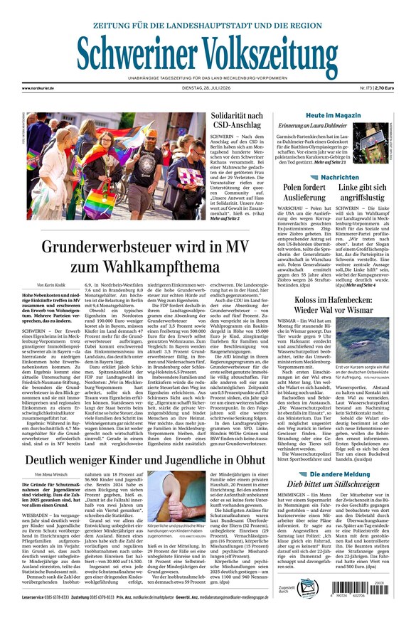 Schweriner Volkszeitung - ePaper