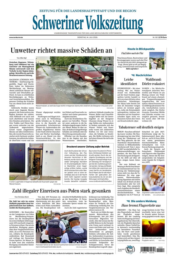 Schweriner Volkszeitung - ePaper