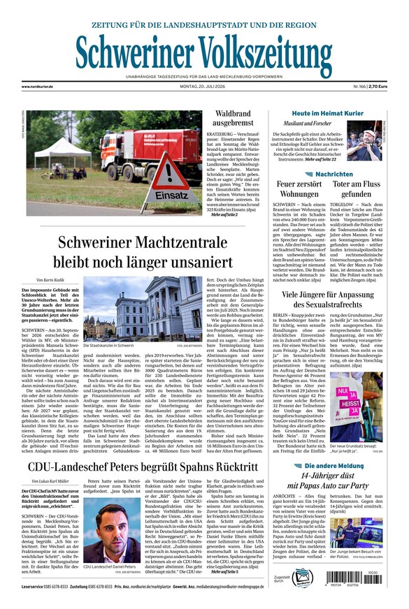 Schweriner Volkszeitung - ePaper
