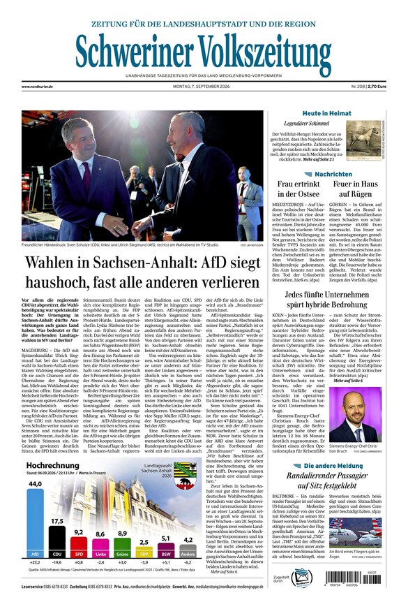 Schweriner Volkszeitung - ePaper