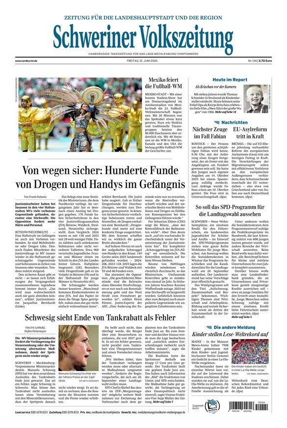 Schweriner Volkszeitung - ePaper