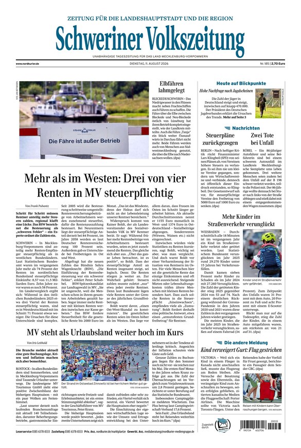 Schweriner Volkszeitung - ePaper