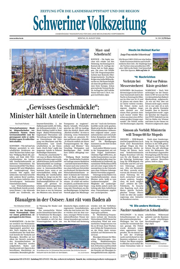 Schweriner Volkszeitung - ePaper
