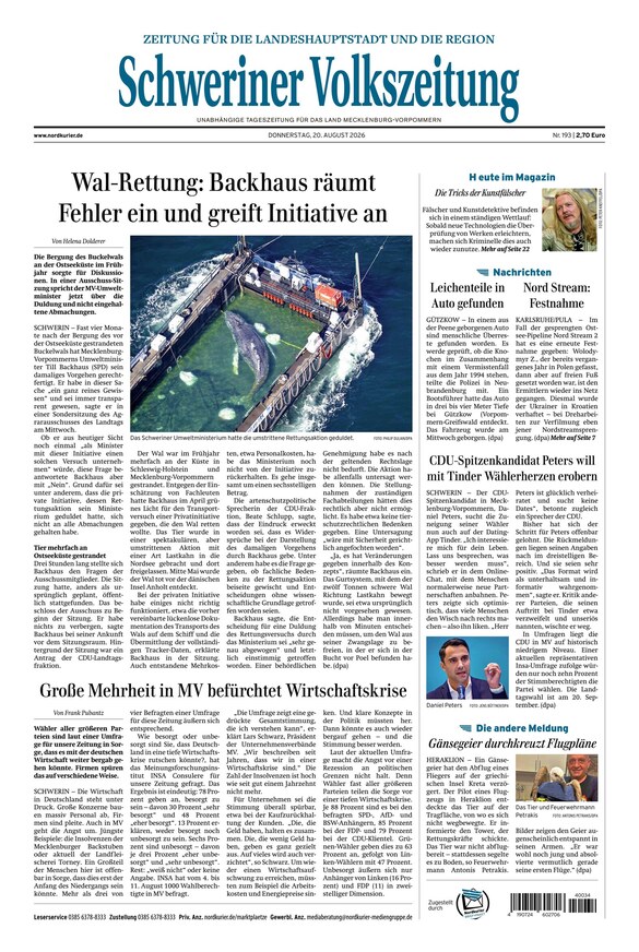 Schweriner Volkszeitung - ePaper