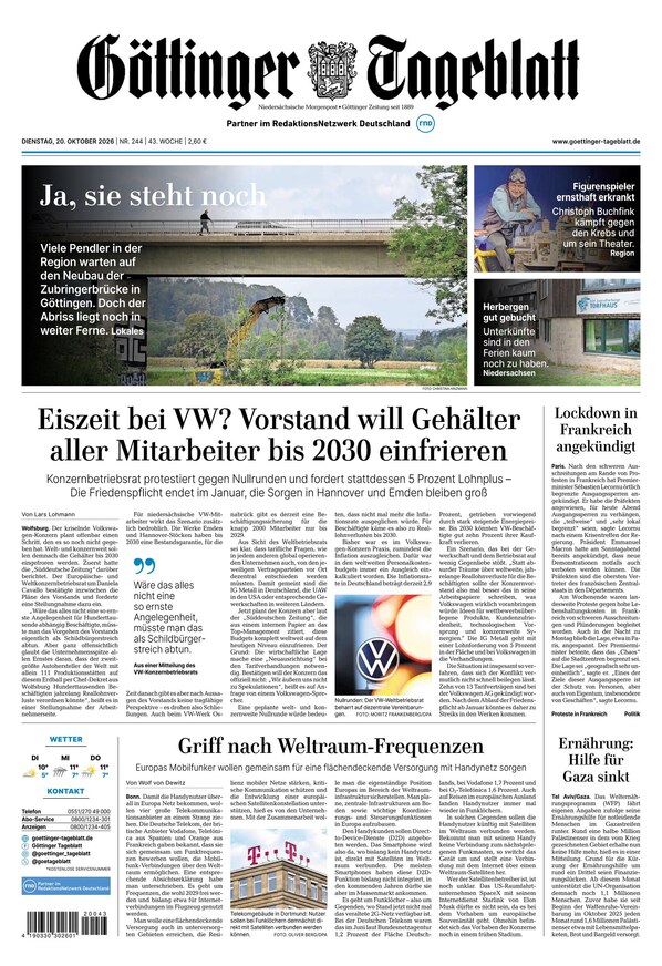 G&ouml;ttinger Tageblatt - ePaper