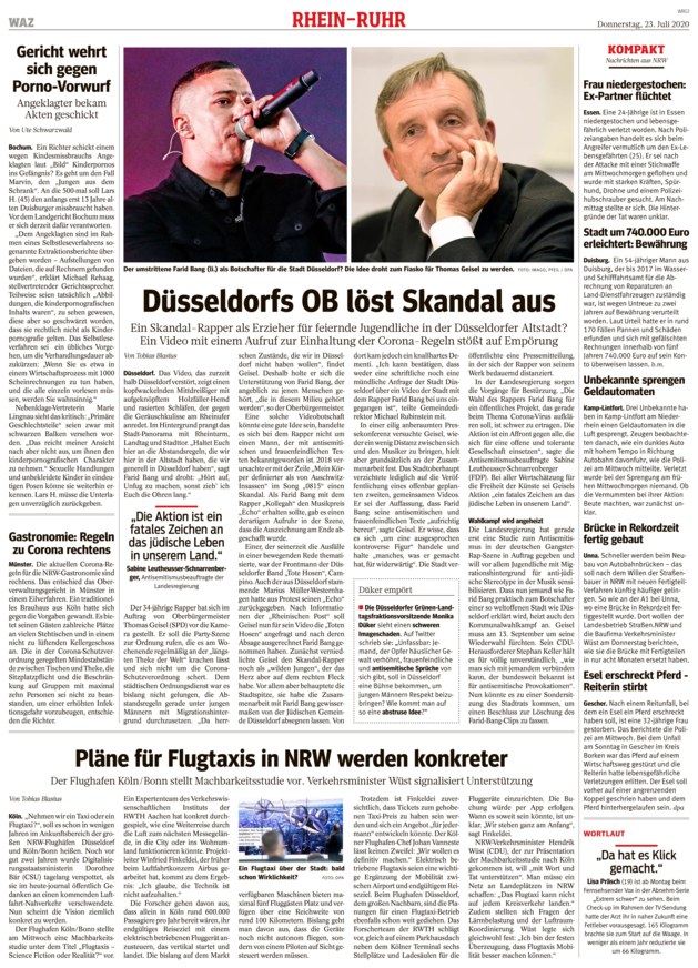WAZ Westdeutsche Allgemeine Zeitung vom 23.07.2020 als ePaper im