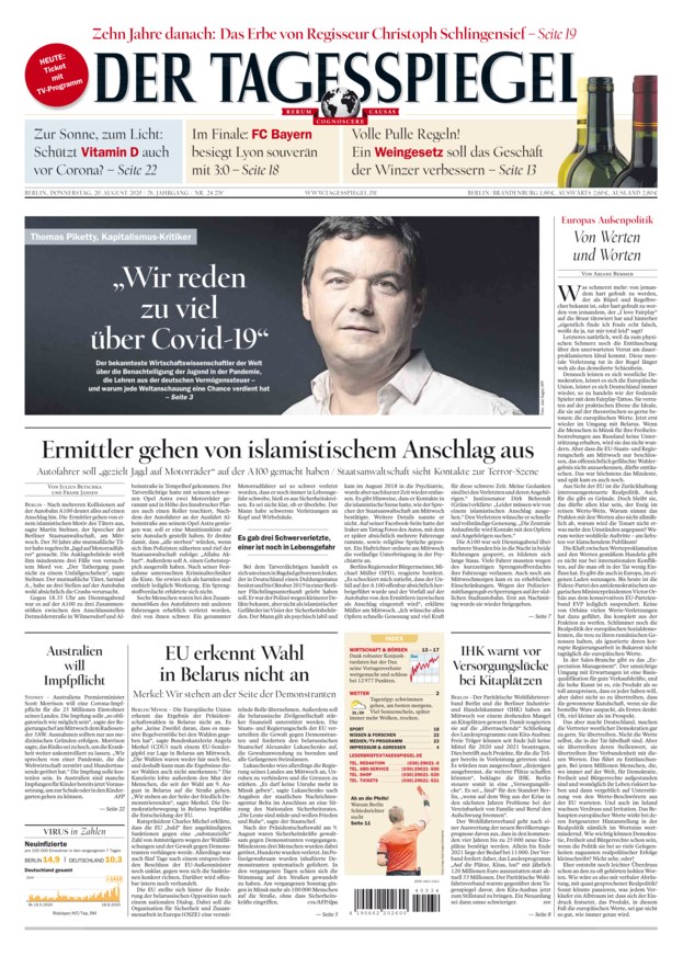 Der Tagesspiegel Vom 20.08.2020 – Als EPaper Im IKiosk Lesen