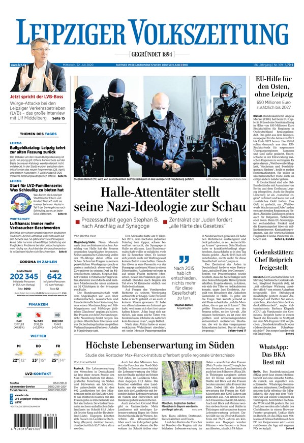 Leipziger Volkszeitung vom 22.07.2020 als ePaper im iKiosk lesen
