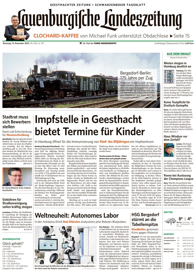 LAUENBURGISCHE LANDESZEITUNG Als EPaper Im IKiosk Lesen