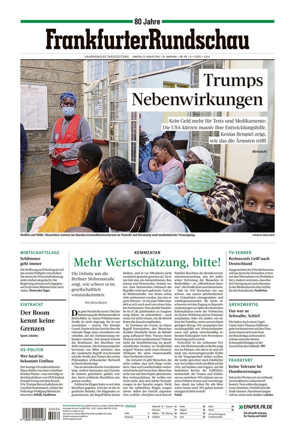 Frankfurter Rundschau vom 23.08.2025 – als ePaper im iKiosk lesen