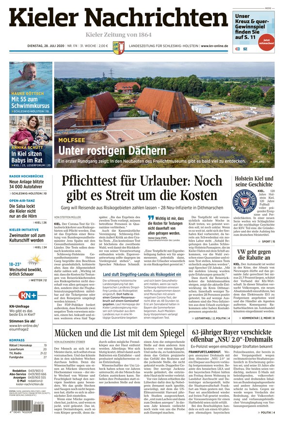 Kieler Nachrichten vom 28.07.2020 – als ePaper im iKiosk lesen