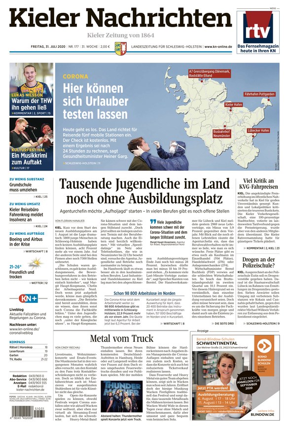 Kieler Nachrichten Vom 31.07.2020 – Als EPaper Im IKiosk Lesen