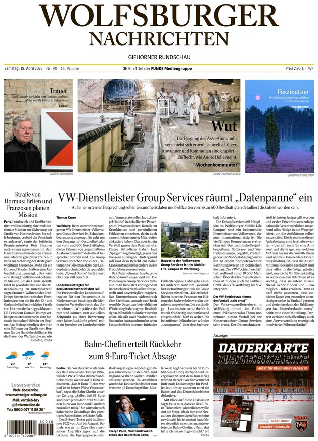Wolfsburger Nachrichten - ePaper