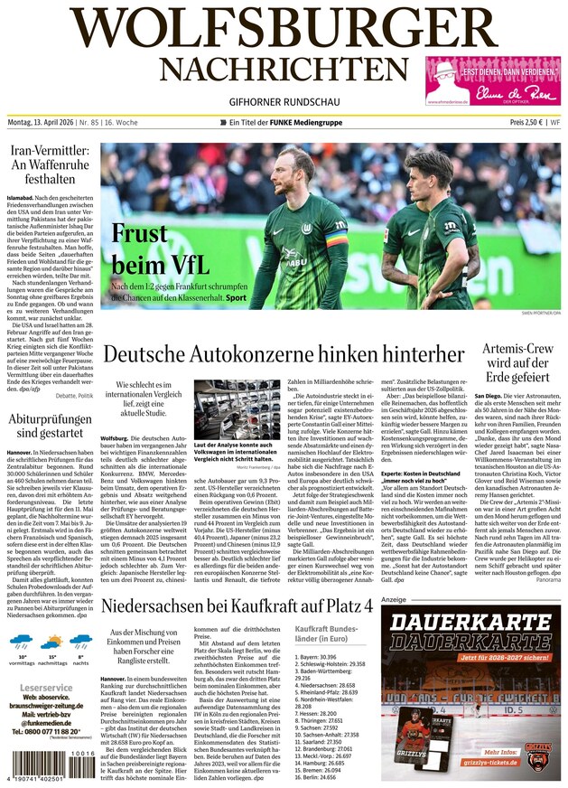 Wolfsburger Nachrichten - ePaper