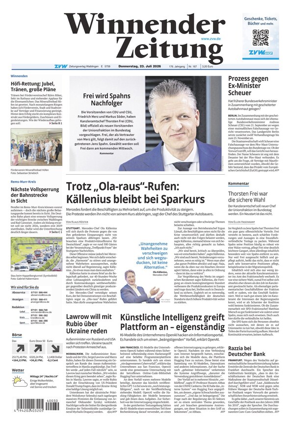 Winnender Zeitung - ePaper
