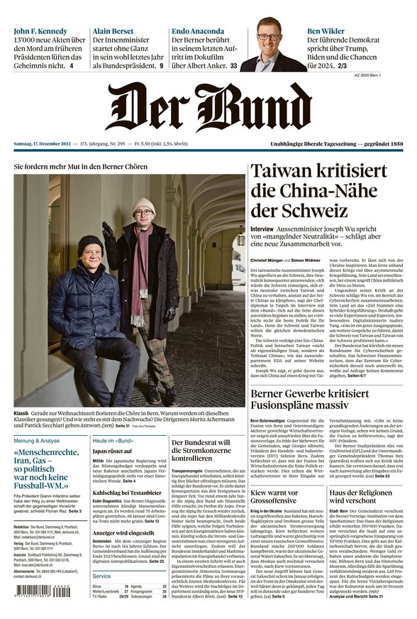 Der Bund Vom 17.12.2022 – Als EPaper Im IKiosk Lesen