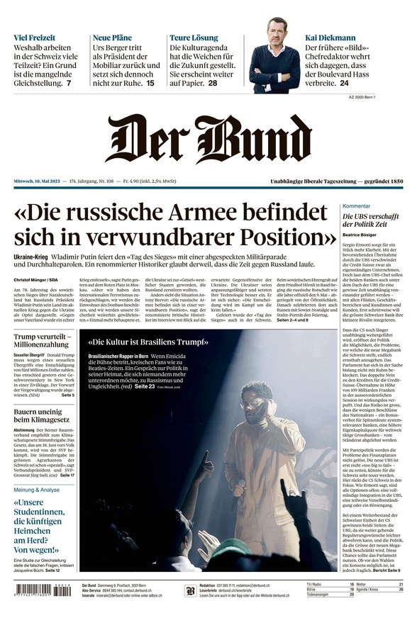 Der Bund - Zeitung Als EPaper Im IKiosk Lesen