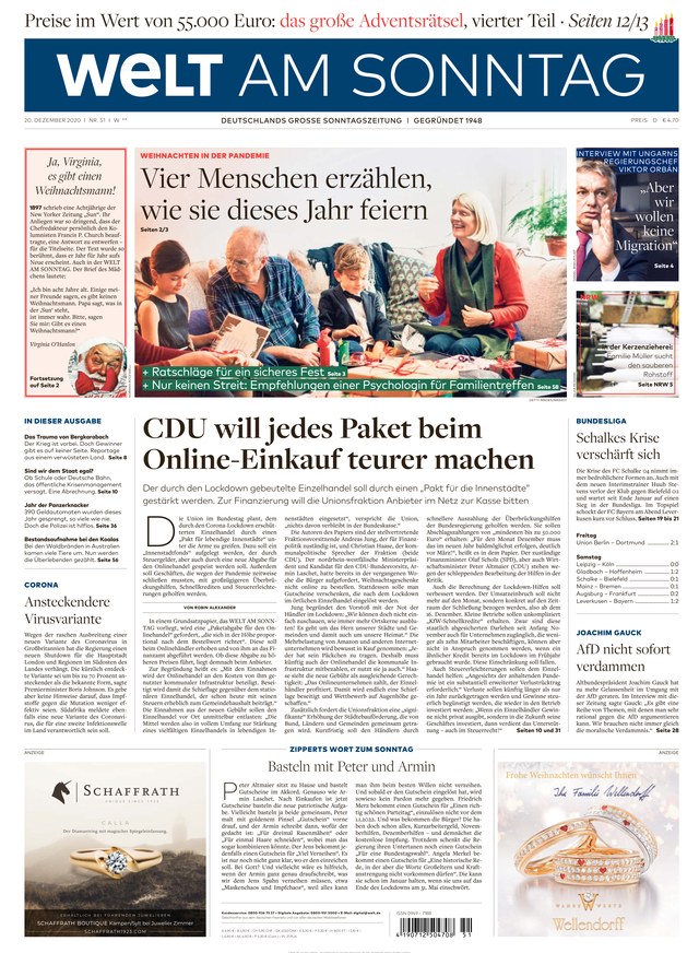 WELT AM SONNTAG Nordrhein-Westfalen - Zeitung als ePaper im iKiosk lesen