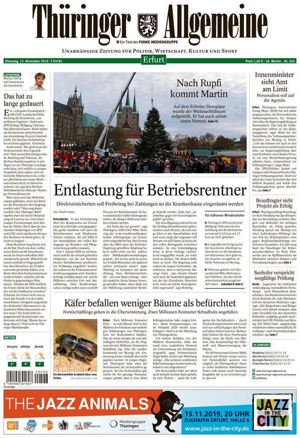 Thüringer Allgemeine Vom 12112019 Als Epaper Im Ikiosk Lesen