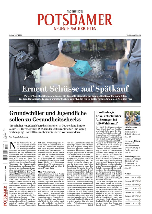 Potsdamer Neueste Nachrichten - ePaper