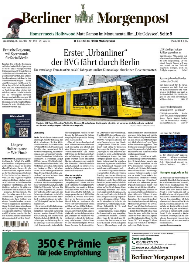 BERLINER MORGENPOST - ePaper