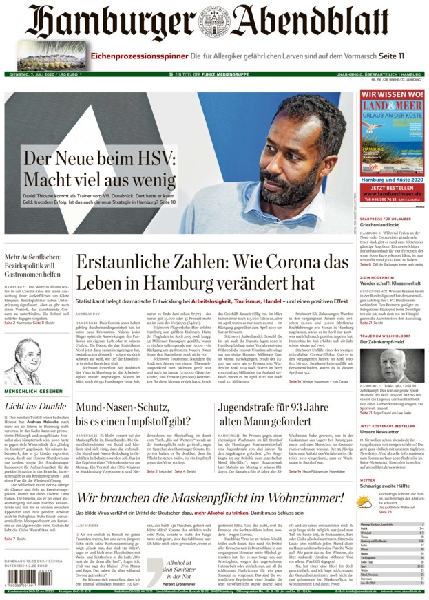 HAMBURGER ABENDBLATT vom 07.07.2020 – als ePaper im iKiosk lesen