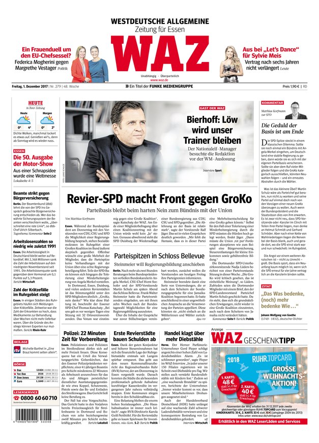 WAZ Westdeutsche Allgemeine Zeitung - ePaper;