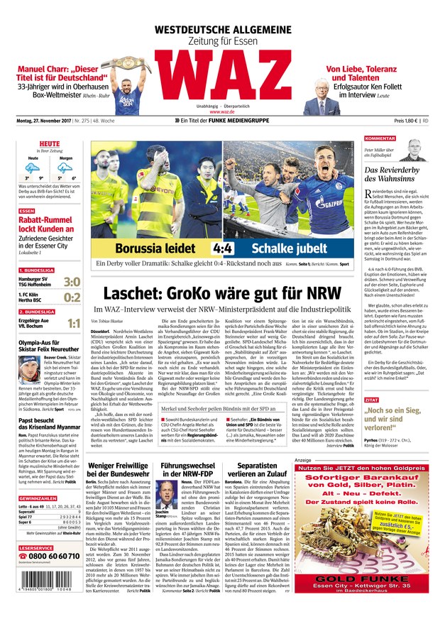 WAZ Westdeutsche Allgemeine Zeitung - ePaper;