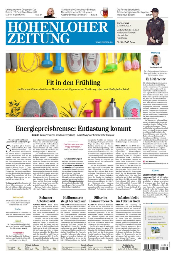 Hohenloher Zeitung ePaper im iKiosk lesen