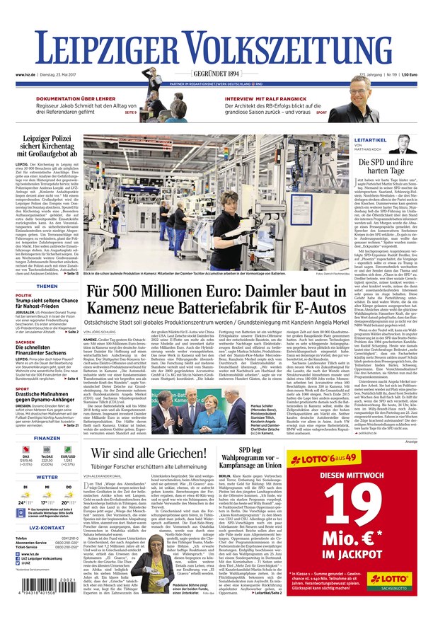 Leipziger Volkszeitung - Zeitung Als EPaper Im IKiosk Lesen