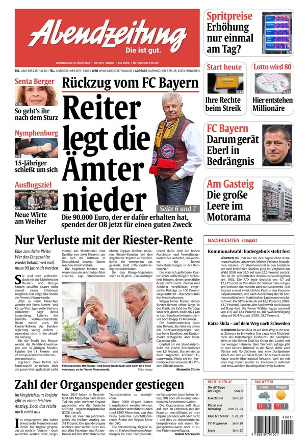 Abendzeitung M&uuml;nchen - ePaper