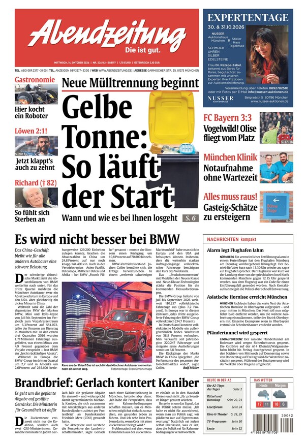 Abendzeitung M&uuml;nchen - ePaper