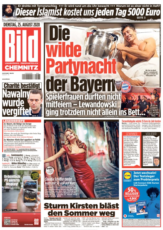 BILD Chemnitz vom 25.08.2020 als ePaper im iKiosk lesen