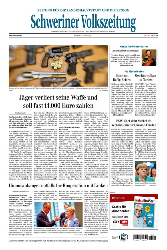 Schweriner Volkszeitung - ePaper