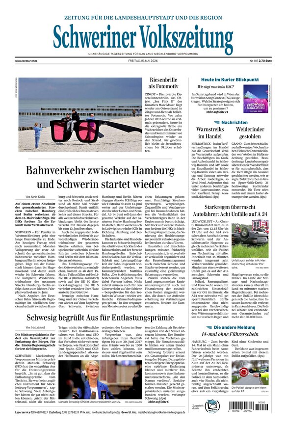 Schweriner Volkszeitung - ePaper