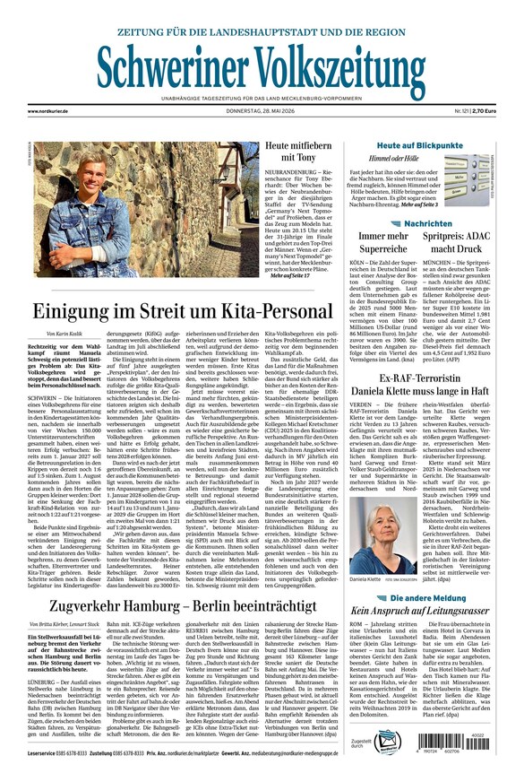 Schweriner Volkszeitung - ePaper