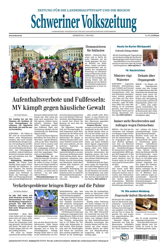 Schweriner Volkszeitung - ePaper