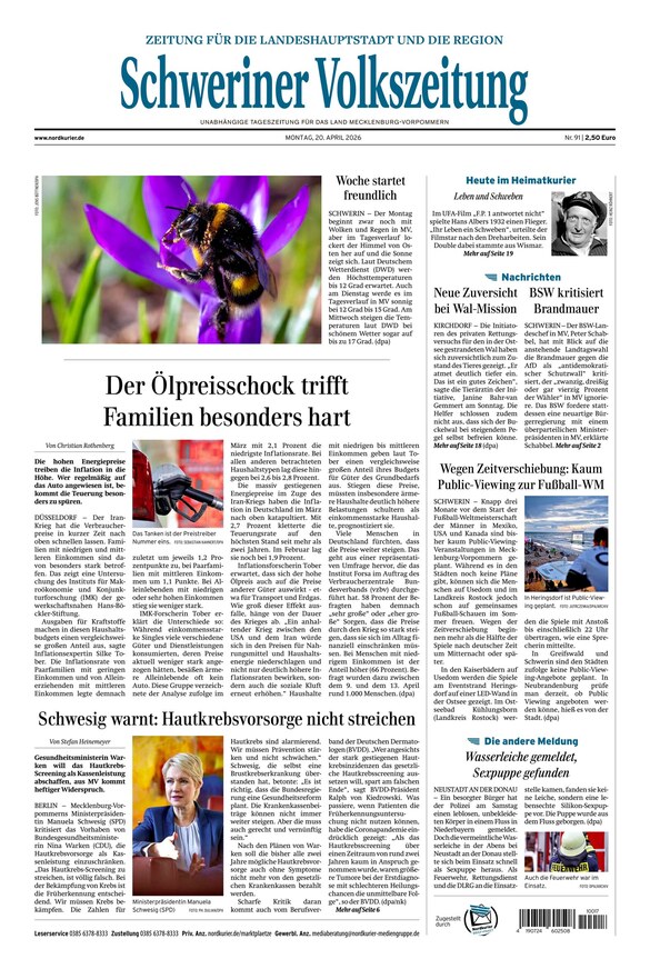 Schweriner Volkszeitung - ePaper