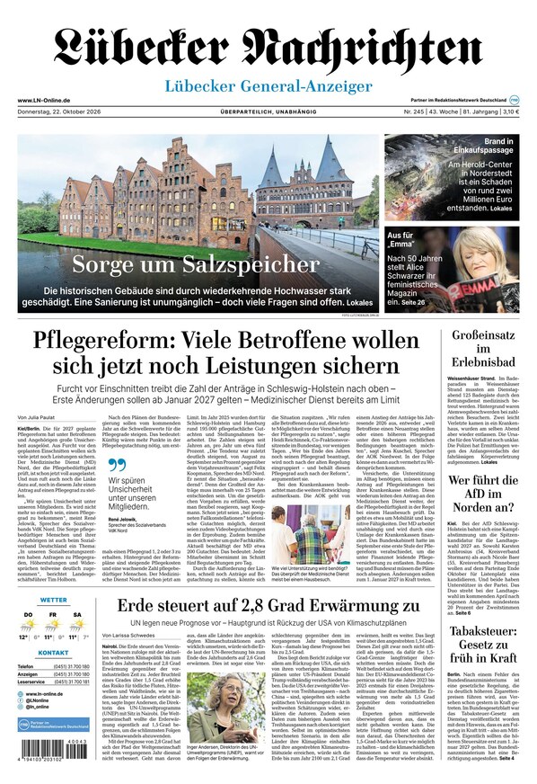 L&uuml;becker Nachrichten - ePaper