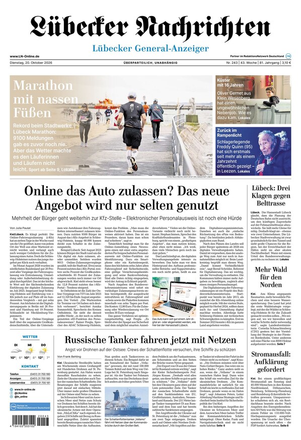 L&uuml;becker Nachrichten - ePaper