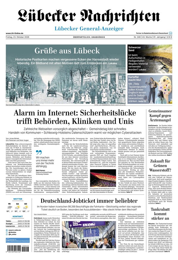 L&uuml;becker Nachrichten - ePaper