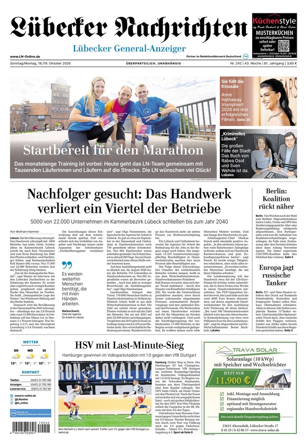 L&uuml;becker Nachrichten - ePaper