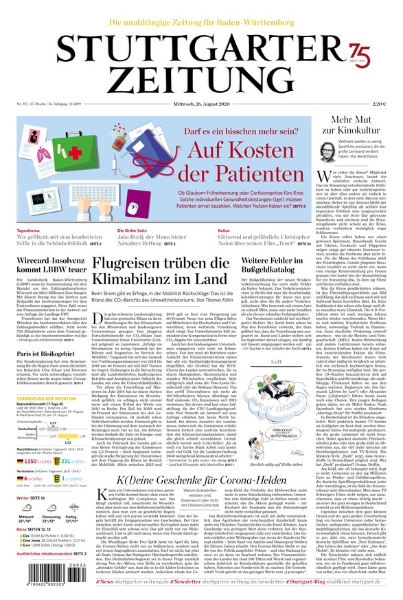 Stuttgarter Zeitung Newspaper - Read As E-paper At IKiosk